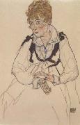 Egon Schiele The Artist' Wife,seated (mk12) oil painting reproduction